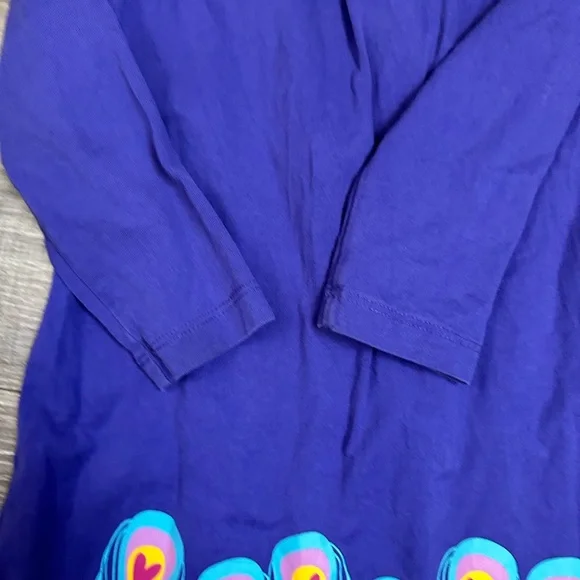 Hanna Andersson Girls 4 (100) Purple Peacock dress - Picture 4 of 5